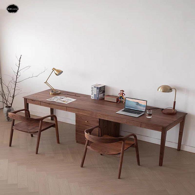 北欧实木书桌黑胡桃木办公桌白橡写字台日式学习桌简约原木电脑桌,电子元器件市场,其它元器件,淘宝优惠券,粉丝福利购,淘宝优惠卷