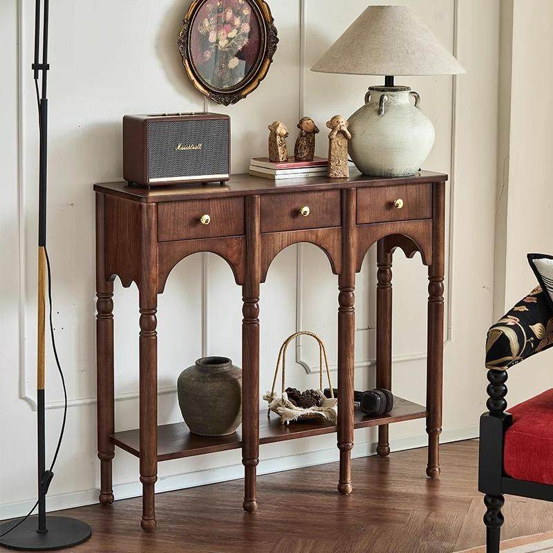 法式复古实木玄关柜走廊入户装饰柜阳断柜小户型家用置物柜玄关桌,电子元器件市场,其它元器件,淘宝优惠券,粉丝福利购,淘宝优惠卷