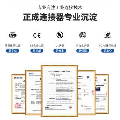 正成Ethernet协议M12防水连接器8芯Y编码转M12以太网公母头CAT5E