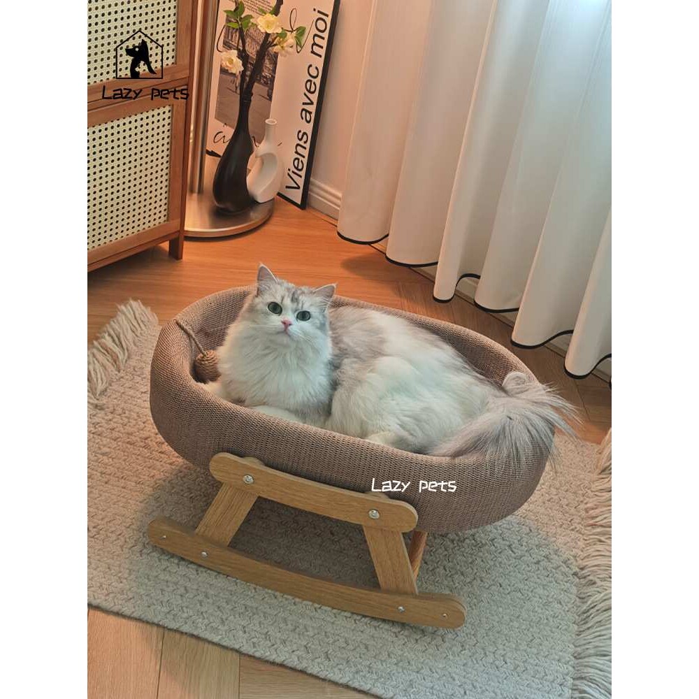 摇椅夏季竹席猫摇床狗狗沙发四季通用猫咪吊床