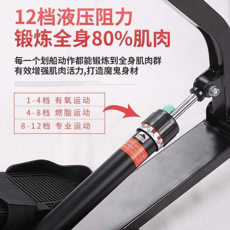 划船机家用小型燃脂液阻液压水阻风阻划艇机挺腰机背部力量训练外