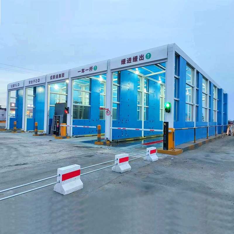 煤矿物流园使用龙门洗车机 多车道运输车辆冬季风干加热冲洗设备