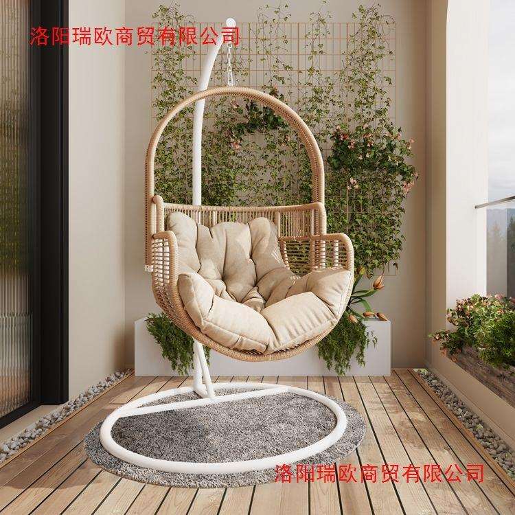 新款吊篮麻花藤条阳台室内秋千椅子懒人家用摇摇椅休闲吊椅