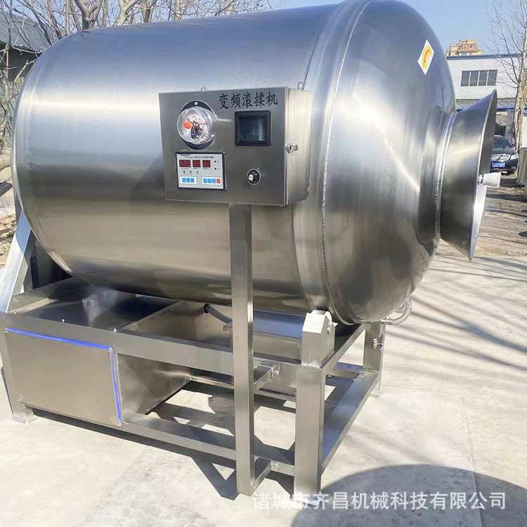 鱼肉腌渍滚揉机 牛腱子真空滚揉腌肉设备 里脊肉片真空滚揉腌制机