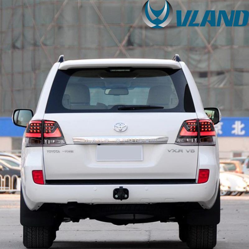 适用于2008-2015款丰田陆地巡洋舰汽车led尾灯总成改装刹车灯总成