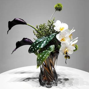 现代轻奢假花样板间仿真花装饰洽谈桌客厅茶几餐桌假花艺饰品摆件