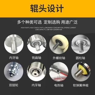 供应不锈钢双排链轮滚筒无动力输送机链轮滚筒链轮橡胶托辊