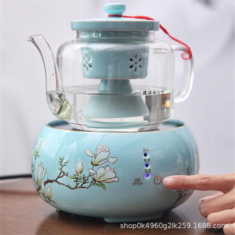 亿唐陶瓷煮茶器智能触屏茶玻璃台式养生壶蒸煮电陶炉套装家用图片