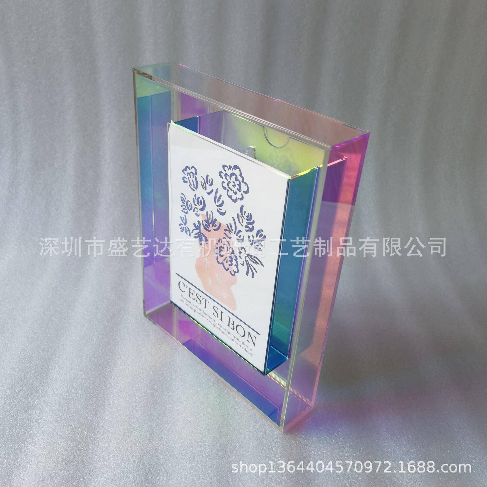 创意炫彩亚克力抽象画相框摆台艺术感摆件欧美简约家居装饰几何相