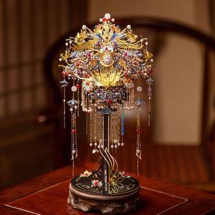 稀奇物「凤舞华冠」凤冠手工材料送闺蜜结婚高级国风摆件