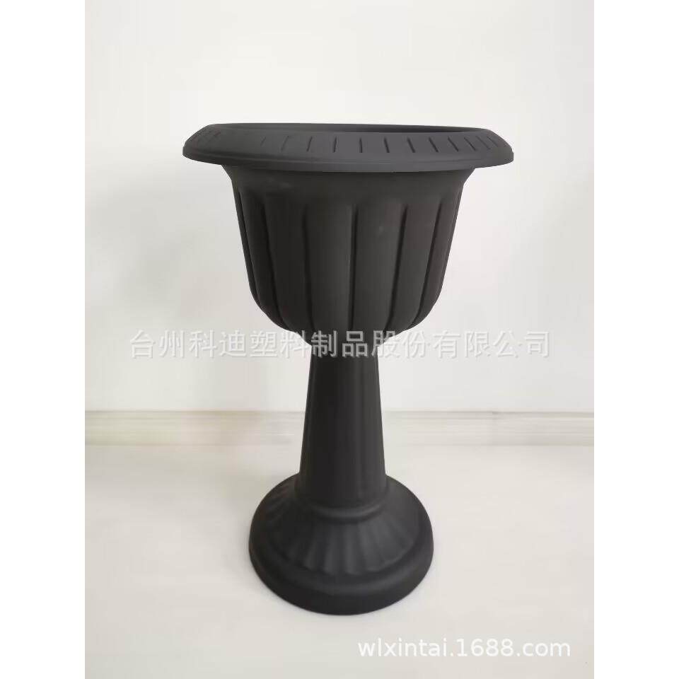 外贸出口工厂供应KD2992大小号高脚塑料花盆容器婚庆装饰路引盆