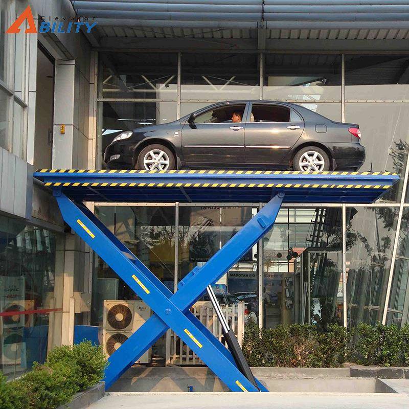 固定剪叉式升降机5米液压汽车提升机电动提升平台厂房货梯