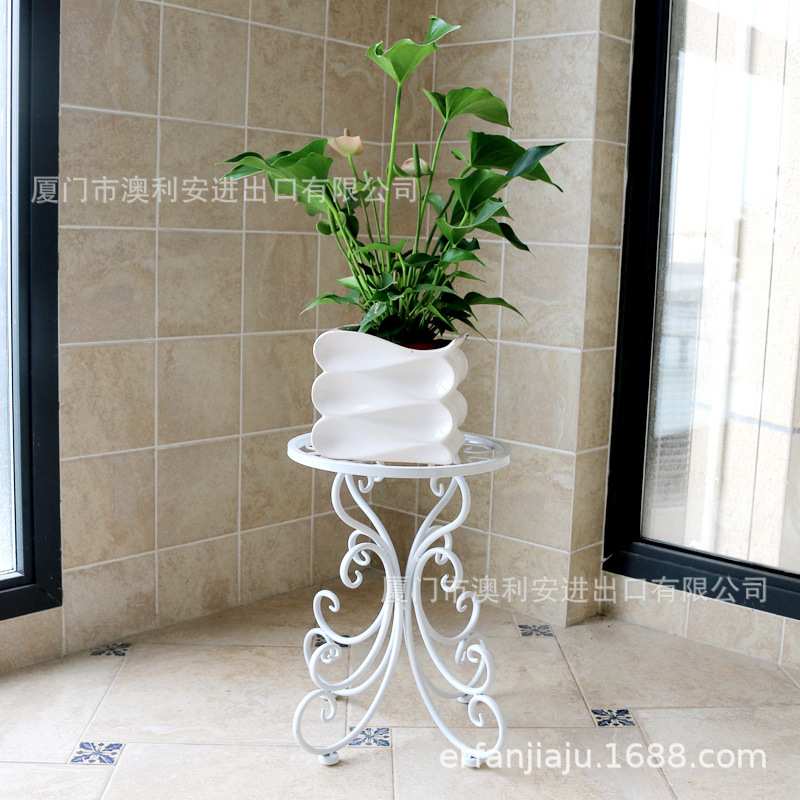 客厅铁艺花架室内置物架铁艺落地式阳台绿萝吊兰放花盆的花架子