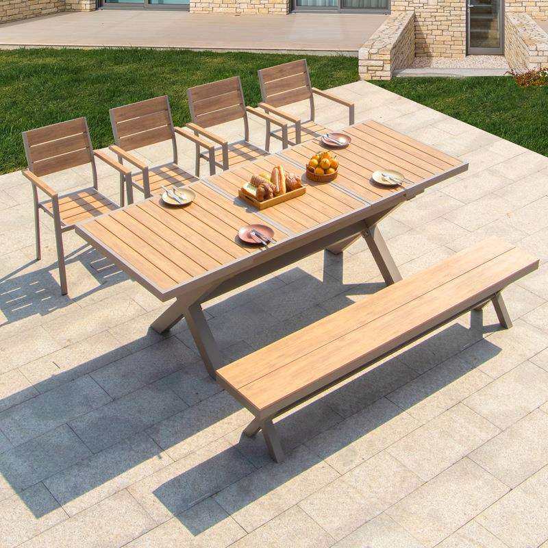 户外桌椅大长桌大板桌阳台庭院塑木桌椅露营餐桌休闲桌椅组合,电子元器件市场,其它元器件,淘宝优惠券,粉丝福利购,淘宝优惠卷