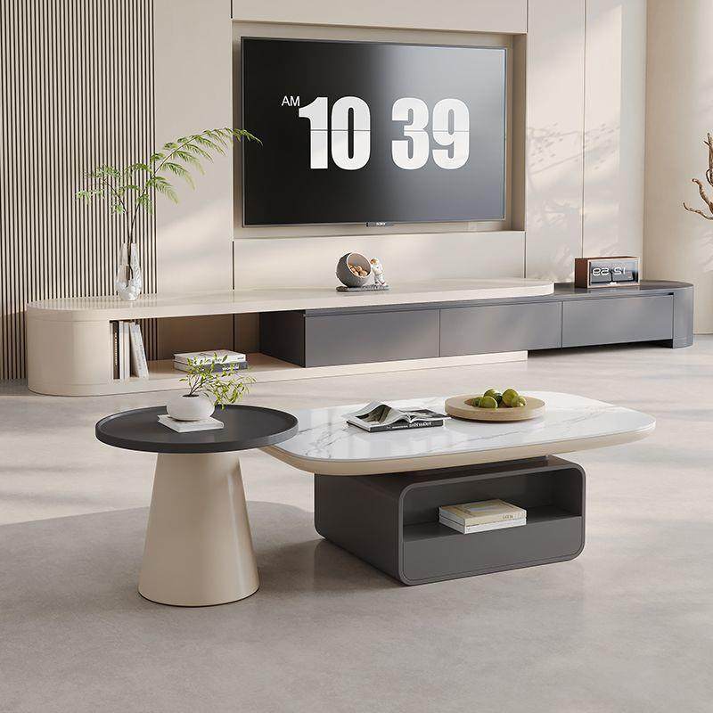 2025新款茶几客厅家用小户型轻奢现代简约法式岩板伸缩茶几电视柜,电子元器件市场,其它元器件,淘宝优惠券,粉丝福利购,淘宝优惠卷