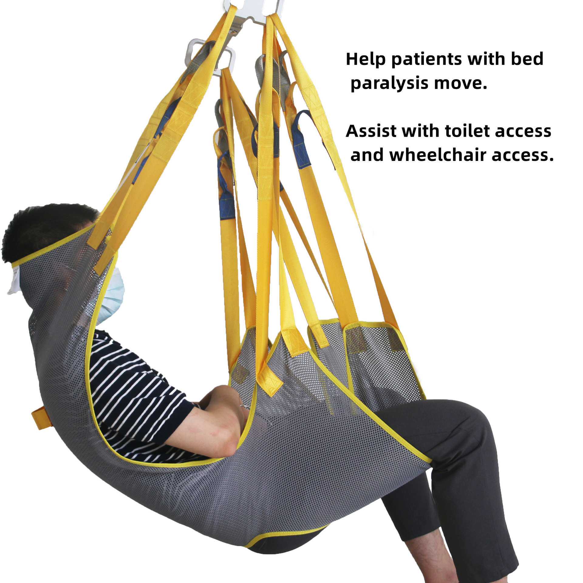 patient lift sling亚马逊跨境残疾病人移位机吊具吊带洗澡老人