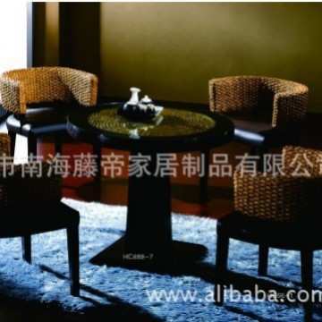 天然藤编单人椅靠背椅东南亚真藤扇形转转椅茶室休闲椅家用客厅