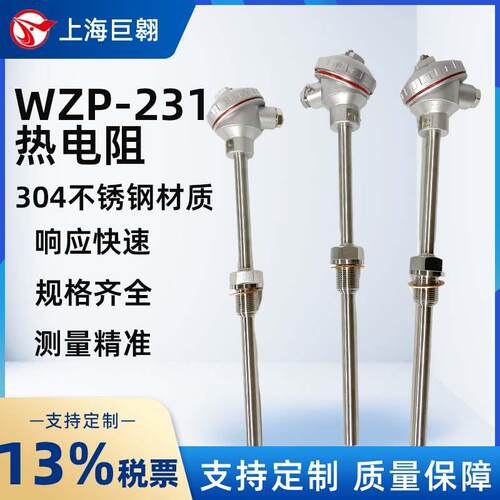 WZP-231热电阻高温垃圾站硫化厂火炉pt100探头304不锈钢测温棒