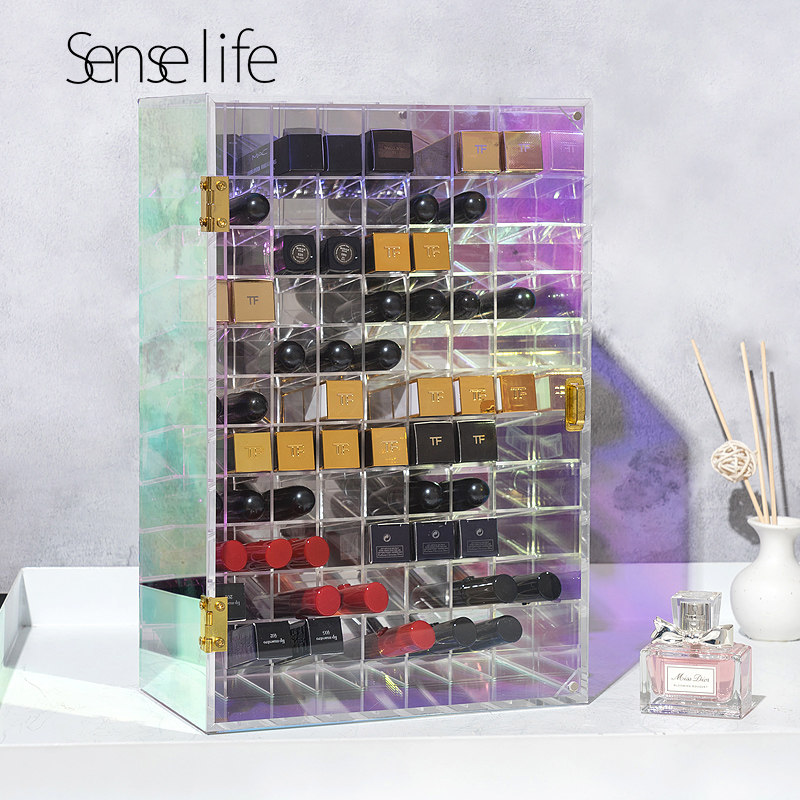 超大号口红收纳盒手工亚克力口红收纳架炫彩防尘唇膏唇釉口红收纳