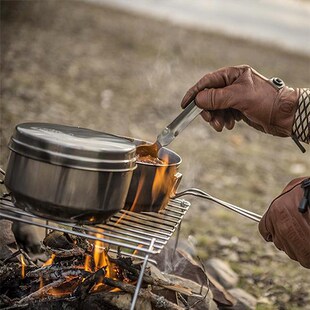Helikon赫利肯MESS TIN不锈钢三件套饭盒炊具露营野餐户外碗锅