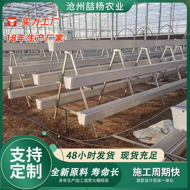 无土栽培槽基质栽培槽立体种植架高架草莓栽培槽PVC草莓种植槽