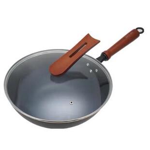 德世朗DFS-C879A黑曜窒化无涂层爆炒锅30cm