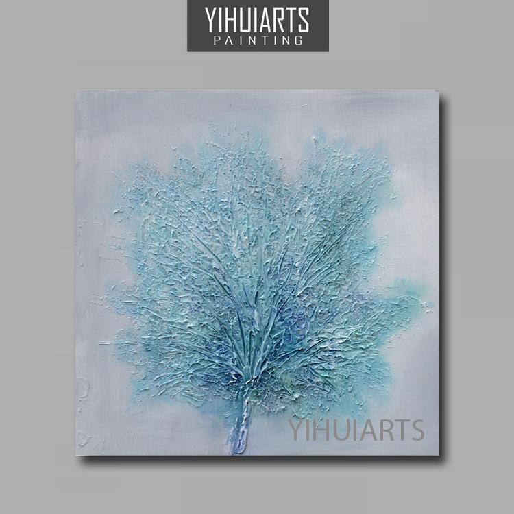 YIHUIARTS纯手绘林木景观装饰挂画客厅沙发阳台背景装饰油画