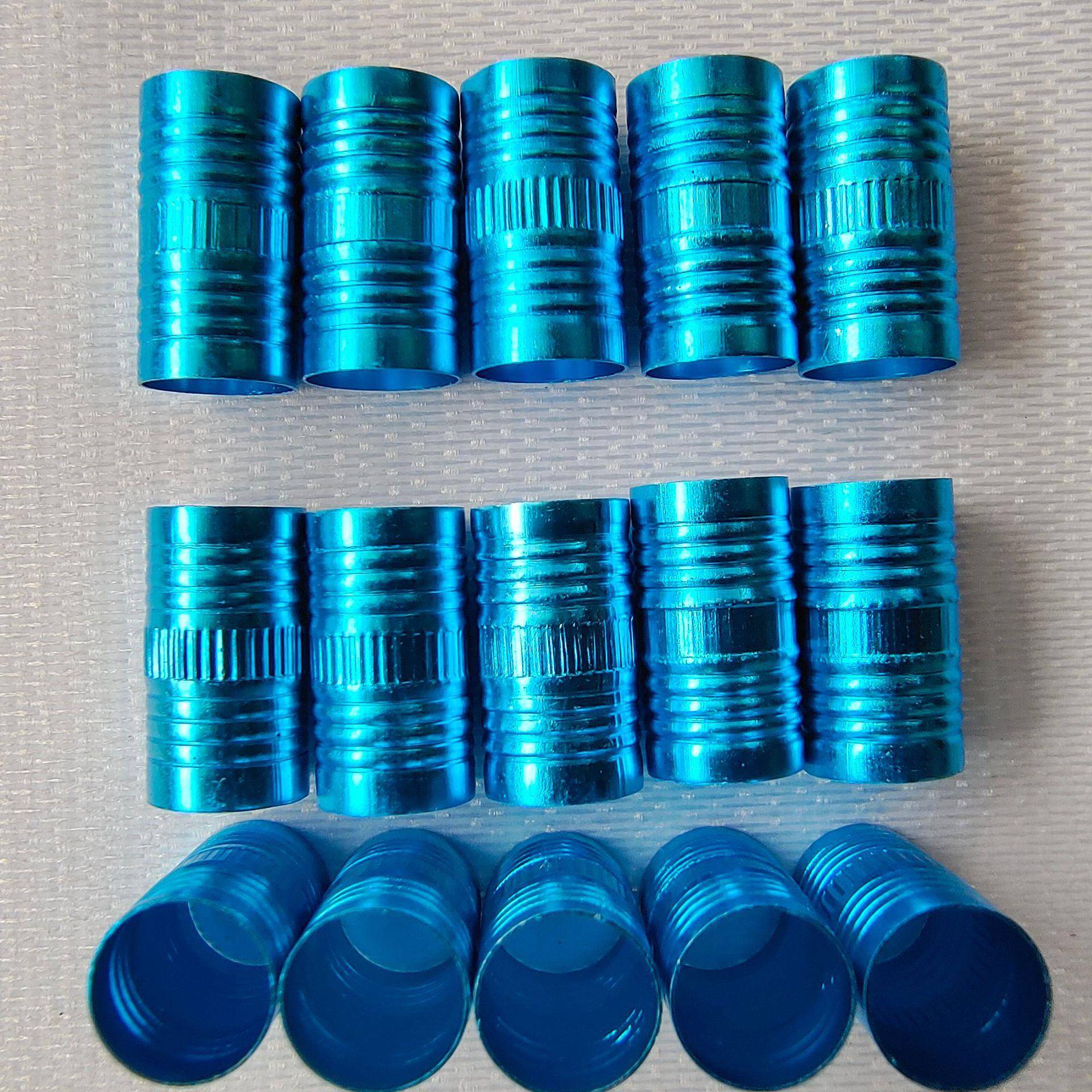 直销铅笔彩笔铝套加厚铝箍眉笔铝帽加工特殊型号工艺铝套银白