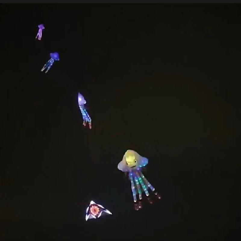 软体风筝夜光水母风筝挂件不可以单独放飞