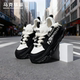 子运动休闲鞋 马克华菲男鞋 春季 黑白增高鞋 厚底轮胎老爹鞋 2026新款