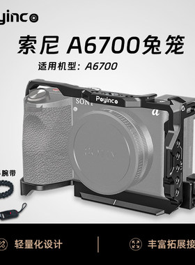 辅影 适用索尼A6700兔笼铝合金全包防摔保护框两点固定防偏转带线夹摄影拍摄直播侧手柄上提手拓展配件