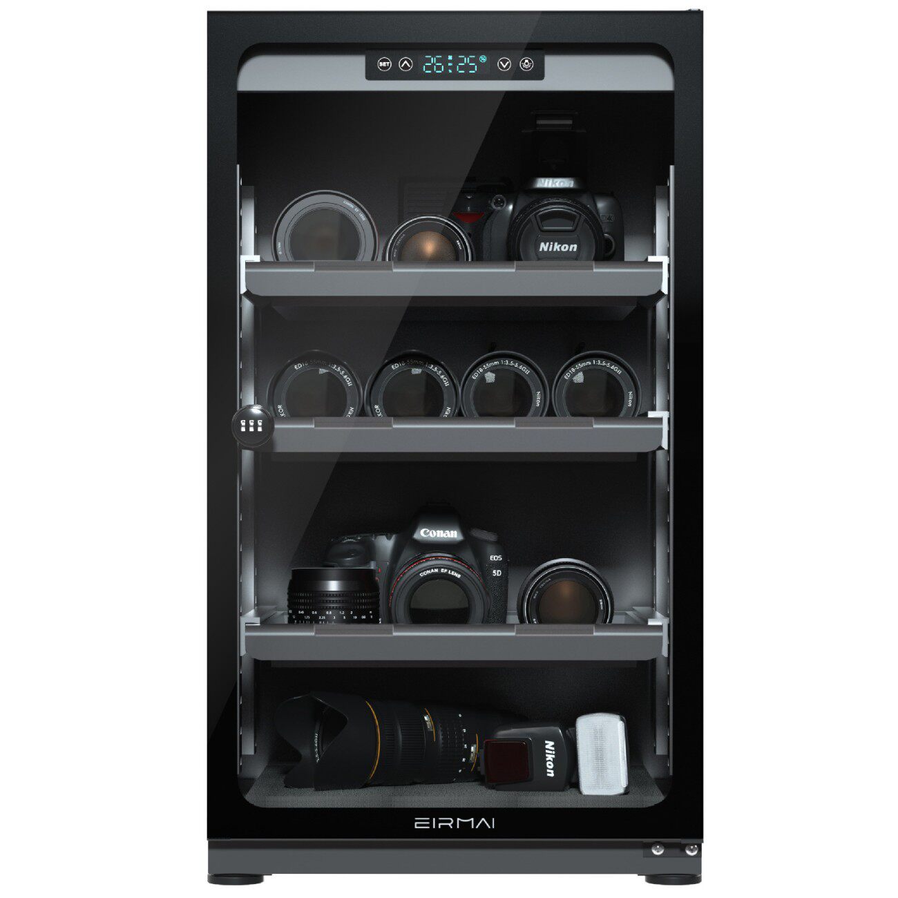 锐玛智能电子防潮箱电子元件光学器材单反镜头干燥柜茶叶邮票防潮