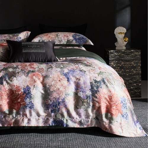 高端复古轻奢风长绒棉四件套全棉印花被套纯棉床单奢华大气2m床品