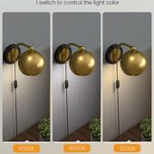 010复美式 工业客厅卧室书房床灯11v可调节光源古头可调旋转灯体