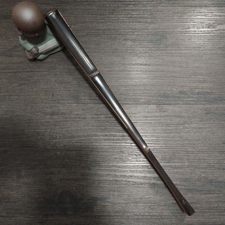 包邮文玩宣纸折扇9.5寸天然黝黑带节紫竹扇骨扇子配空白苏工扇面