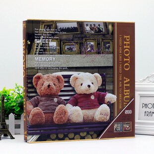 6寸8寸混装4R 横竖可放 结婚照相簿插袋影集宝宝相册本500张 包邮