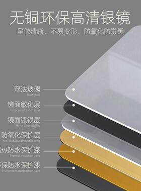 RRZ全身镜子墙粘家贴自用壁挂试衣穿镜女生卧室门口挂墙等身镜王