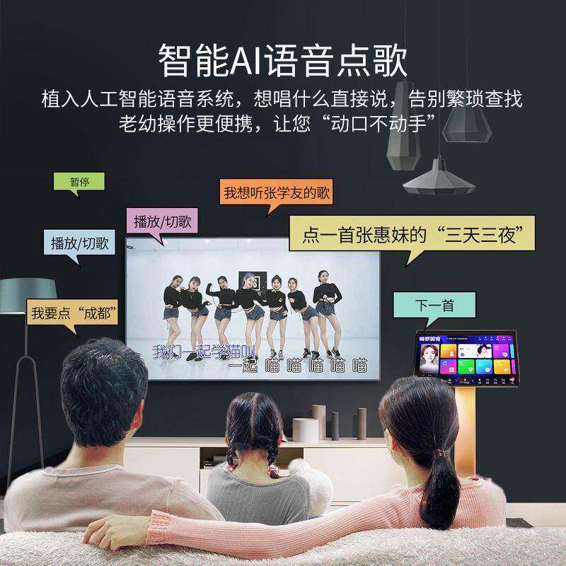 家唱庭kt功放音响套装全套31798点歌机触摸屏一体家用卡拉vok机机
