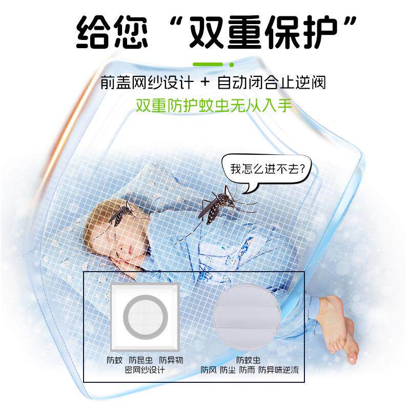 排抽气式扇卫生间换气扇家用墙壁浴室厨房风机圆风形排扇93079强