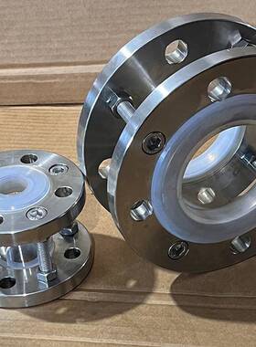 氟按短颈对夹视镜不锈钢阀门配件需裁剪玻HGS07F46长度衬氟视盅璃