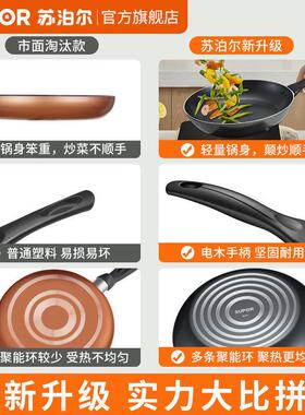 （平底不烙粘锅煎锅家用炒SAP01-S锅菜具煎蛋牛排饼锅煎鱼陆）