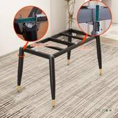 简约岩板瓷餐桌脚办公子金桌属支撑底座桌子985架砖大理石架桌腿