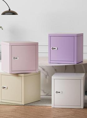 小铁皮柜家用卧室密码柜文件柜学型生面桌小铁柜女宿舍SQV柜生储