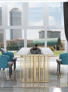 北欧轻奢石茶桌椅理合小户型OEZ客厅创意泡茶大桌酒店办公接组待