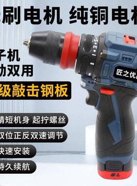 多功能手电钻双用子机充RJK电锂式电动螺起丝刀刷无大扭力电批家