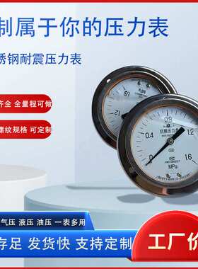 上海自动化仪表四厂 压力表自仪四厂 Y-100BFZ不锈钢耐震压力表