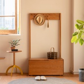 MUMO木墨 翻门挂物柜 实木收纳柜现代简约家用挂衣衣柜卧室