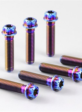 斯坦S-PARTS A3系列 M8 蓝色 钛合金 螺丝 螺栓摩托车汽车标准件