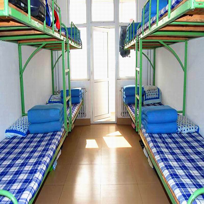 单人宿舍蓝白格子床上三件套大学生寝室上下铺蓝色床单被罩枕套