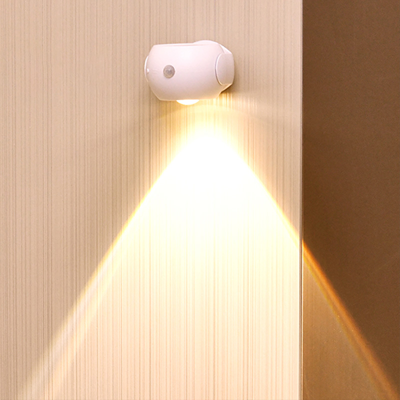 无线充电射灯免接线免打孔家用装饰画免布线壁灯人体感应气氛灯